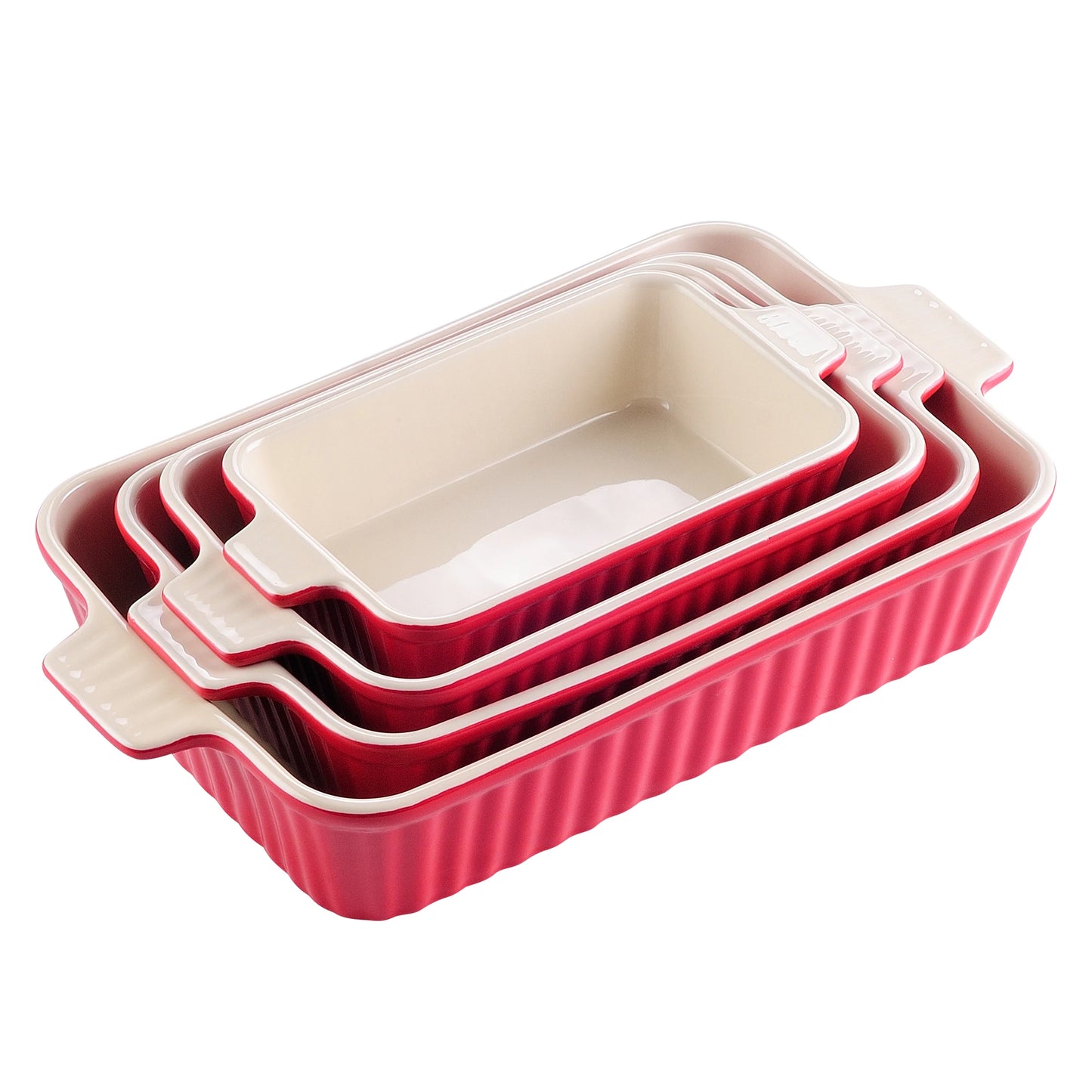 4-Piece Baking Dish Set with Ceramic Handle