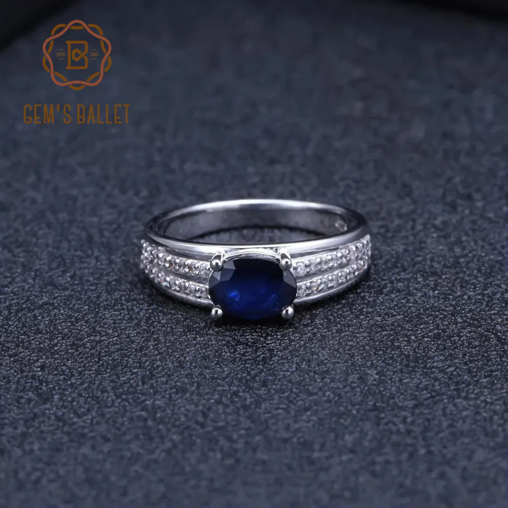 Natural Blue Sapphire Gemstone Ring