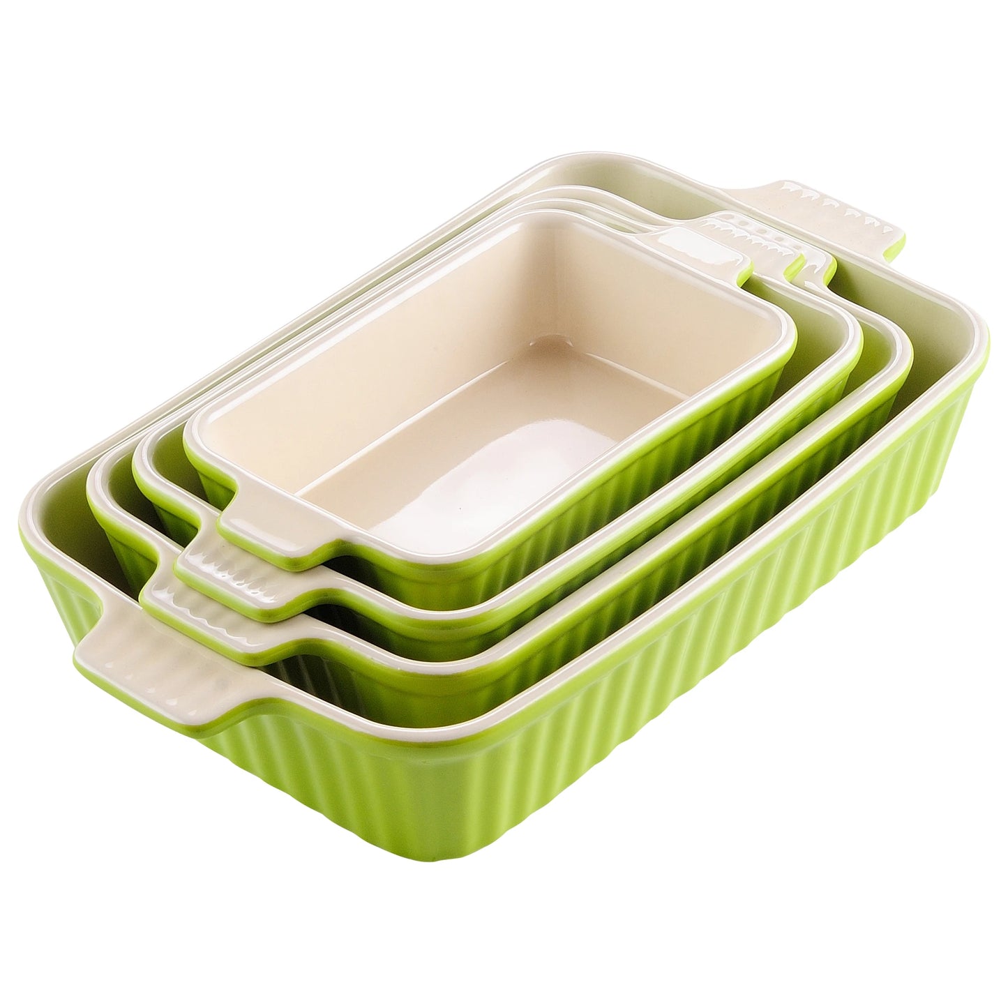 4-Piece Baking Dish Set with Ceramic Handle