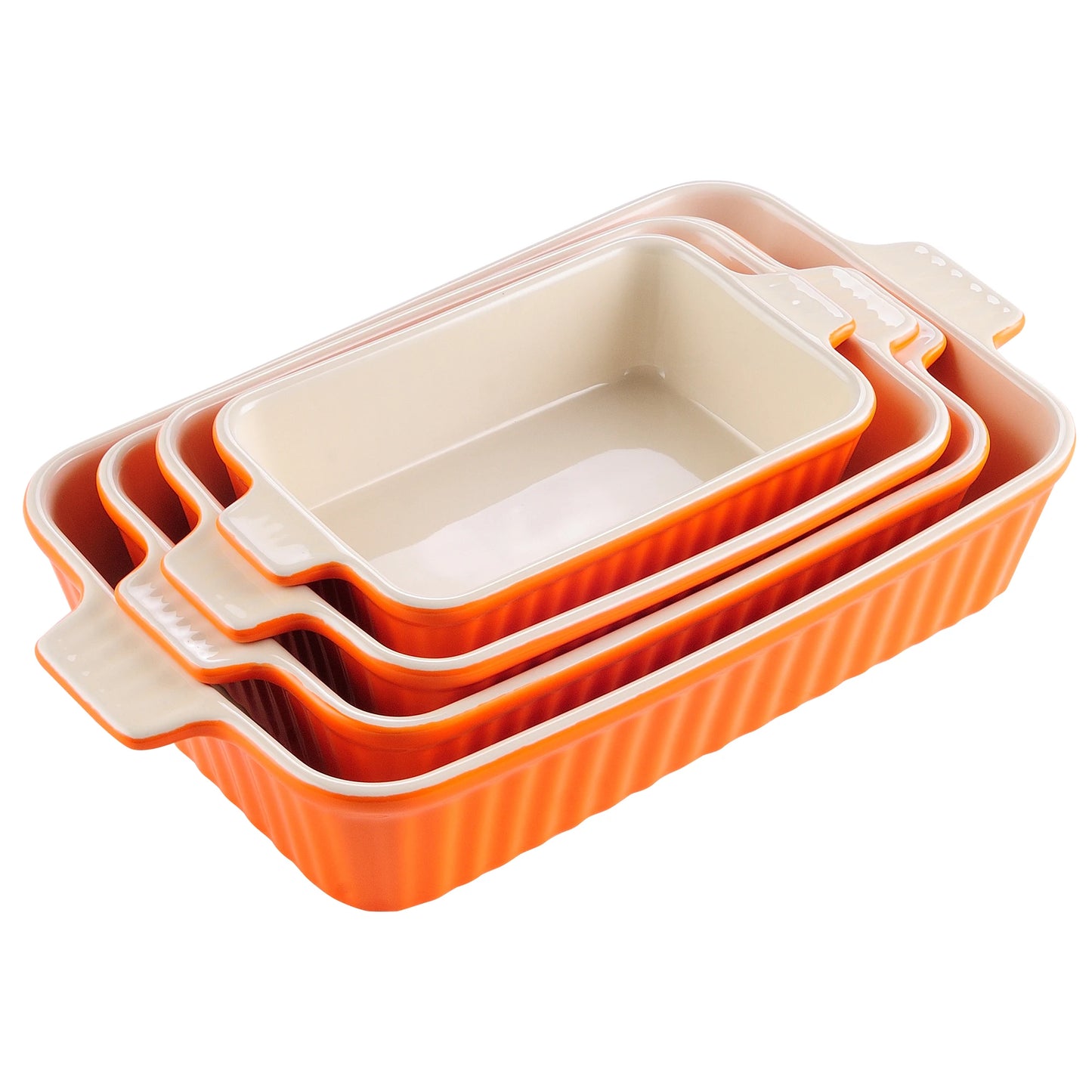 4-Piece Baking Dish Set with Ceramic Handle