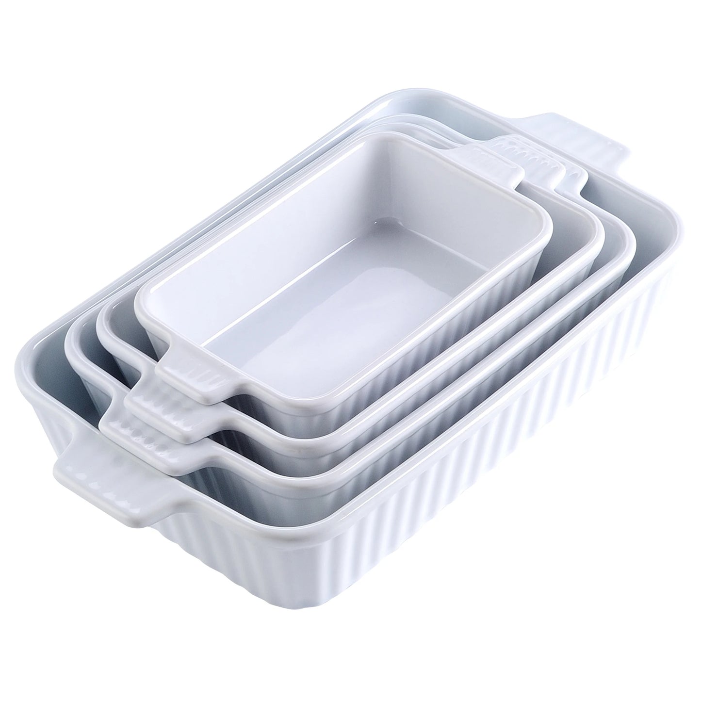 4-Piece Baking Dish Set with Ceramic Handle