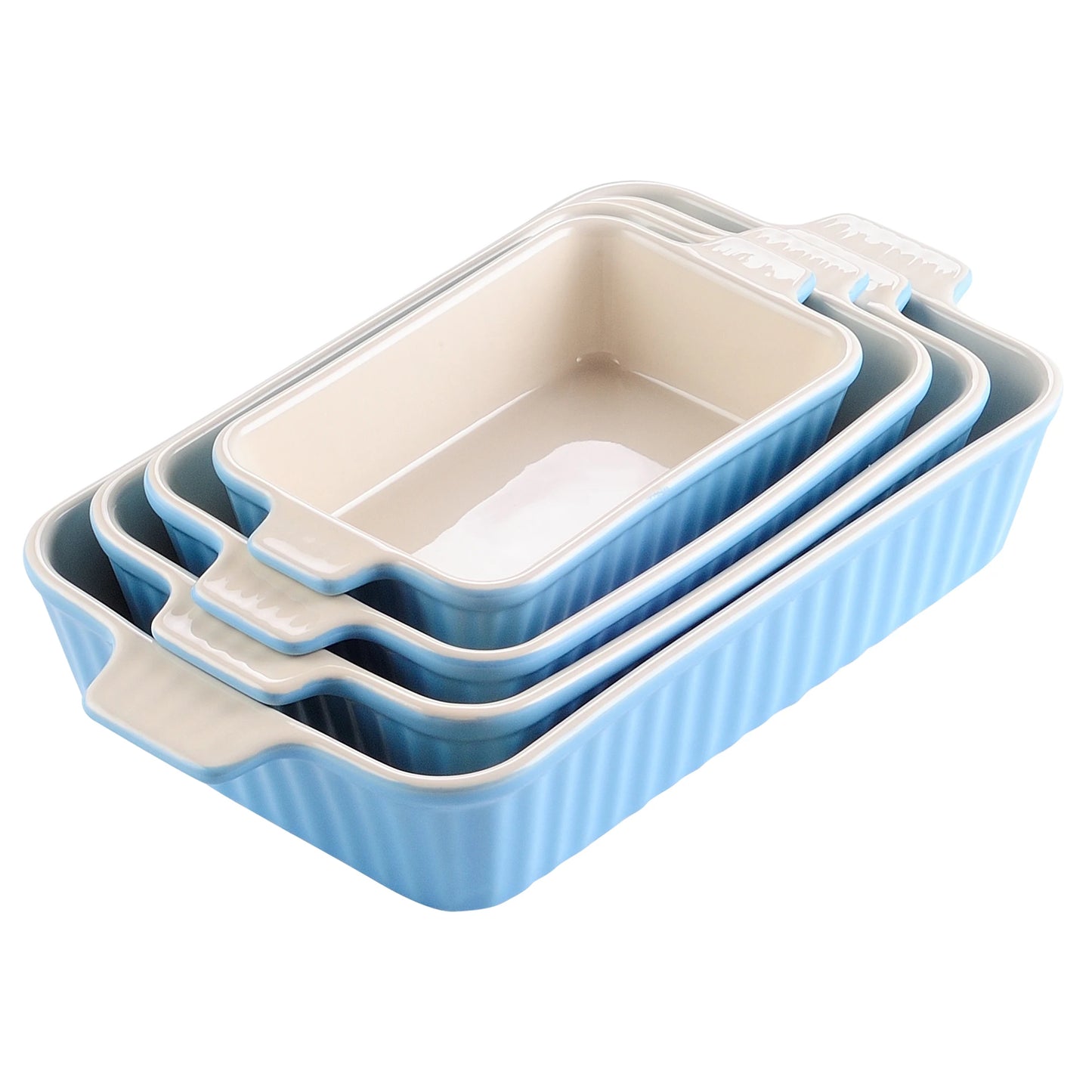 4-Piece Baking Dish Set with Ceramic Handle