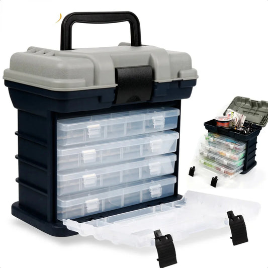 Fishing Tackle Box 4 Layers  With Handle