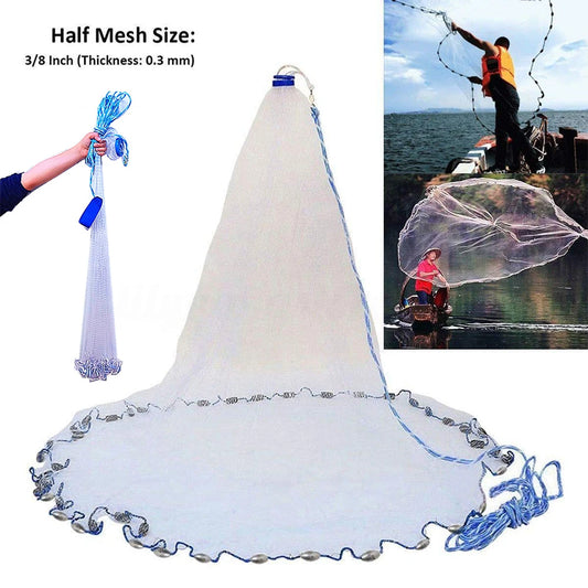 Fishing Cast Net Portable Hand Cast Fishing Net Easy Casting Fishing Throw Catch Net Fishing Mesh Net Fishing Supplies