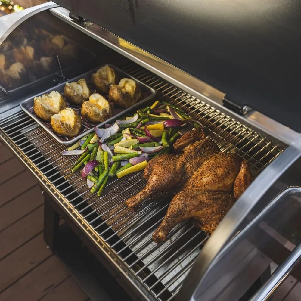 Electric Pellet Smoker Grill Combo, Wi-Fi-Enabled