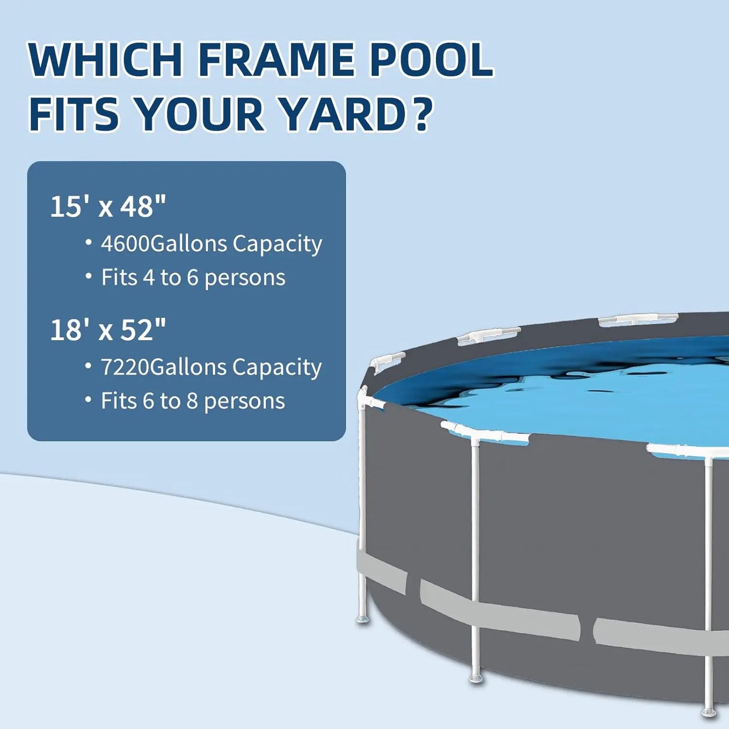 18ft X 52in Frame Above Ground Swimming Pool Set , 1545 GPH Filter Pump,  Cover,  Ladder , and Maintenance Kit