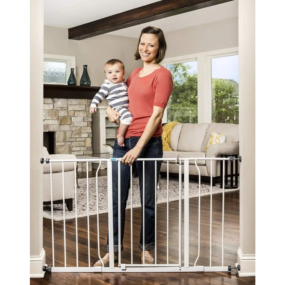 Easy Open 47-Inch Super Wide Walk Thru Baby Gate