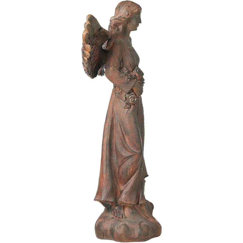 Large Tall English Tudor Angel Garden Statue Sculpture