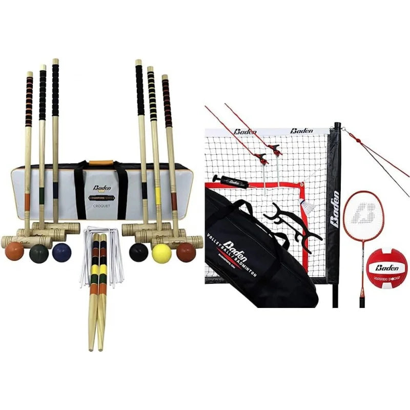 Croquet Volleyball Badminton Combo Set