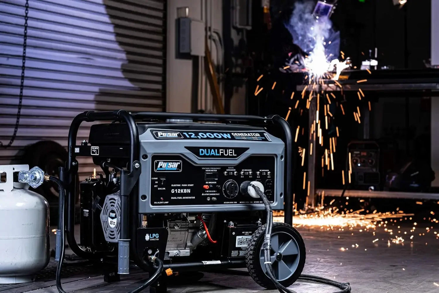 Heavy Duty Dual Fuel Portable Generator 12000 Watt