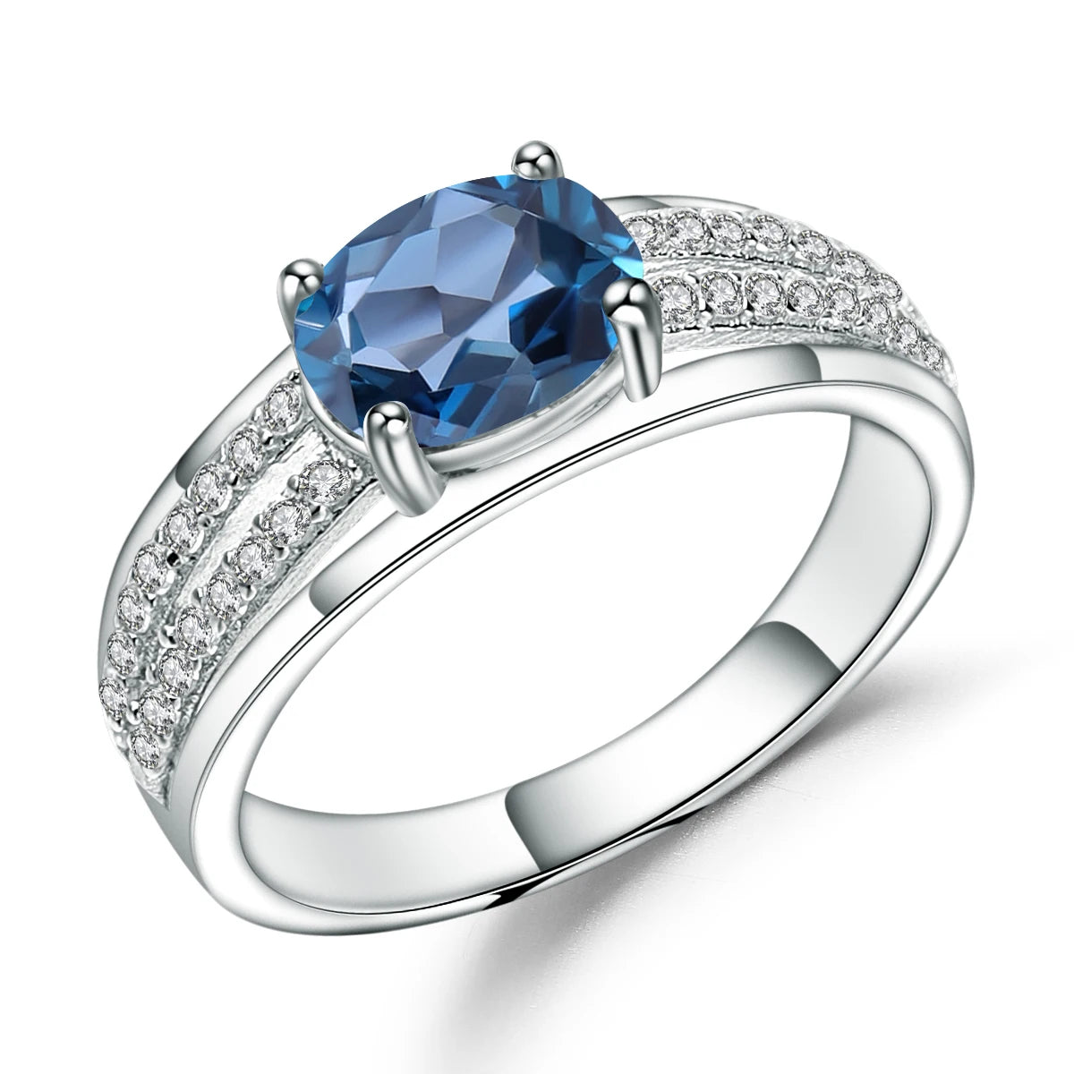 Natural Blue Sapphire Gemstone Ring