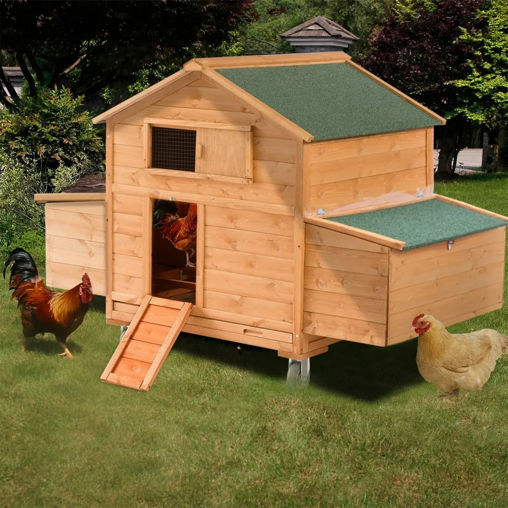 Waterproof Outdoor Hen House for 6-8 Chickens