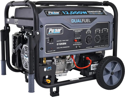 Heavy Duty Dual Fuel Portable Generator 12000 Watt