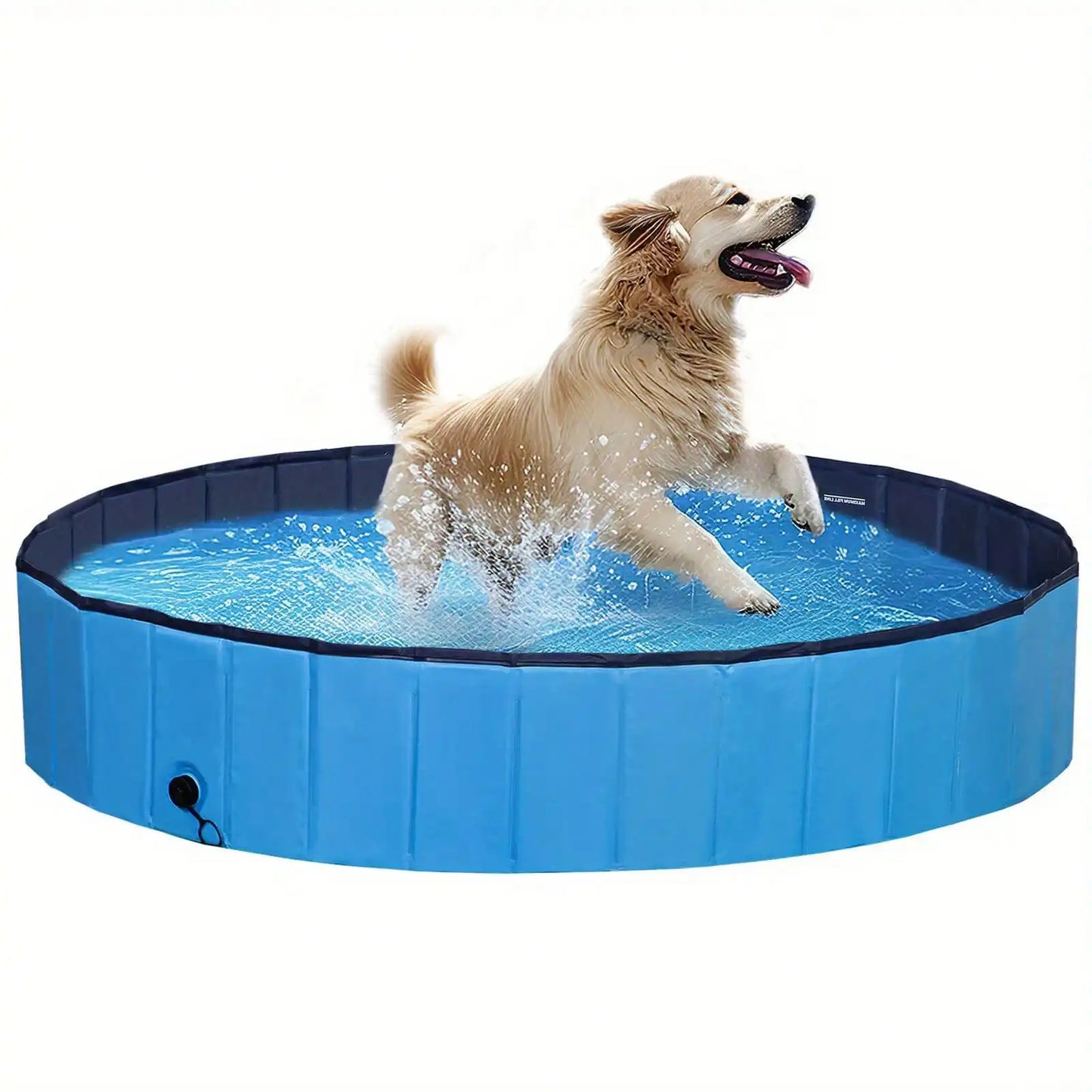 Foldable Dog Pool PVC Pet Swimming Pool Bath Tub Puppy Cat Shower Outdoor Indoor