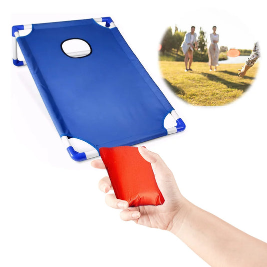 Outdoor Portable Cornhole Board Set with 3 Red 3 Blue Bags