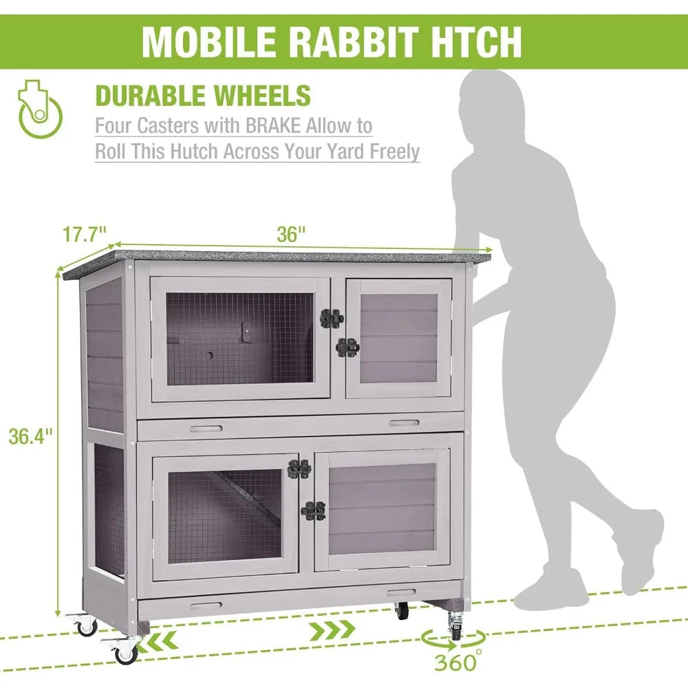 Rabbit Hutch  Guinea Pig Cage Bunny Hutch Indoor