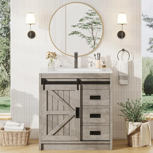 Farmhouse Bathroom Vanity with Sink Combo