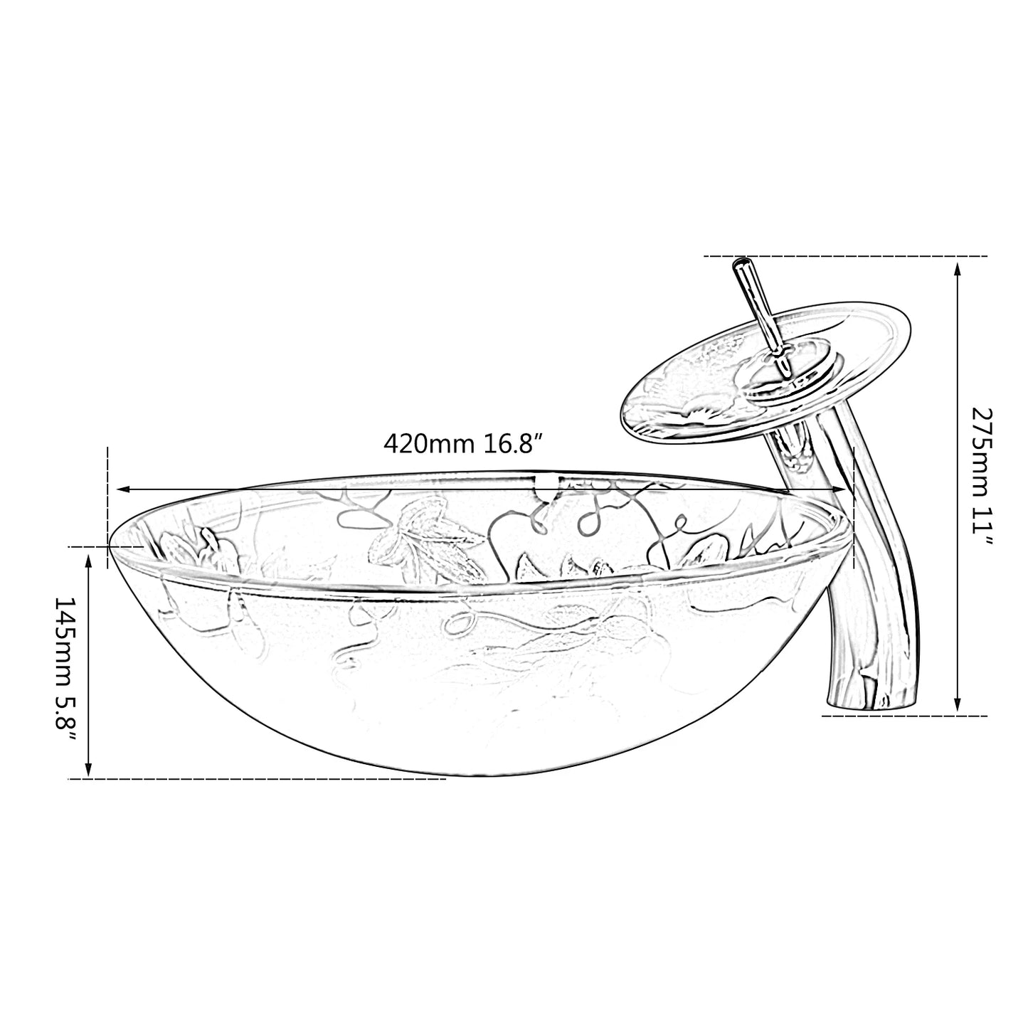 Green Glass Vessel Sink Above Counter Bowl