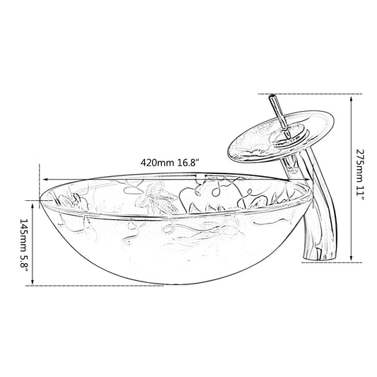 Green Glass Vessel Sink Above Counter Bowl