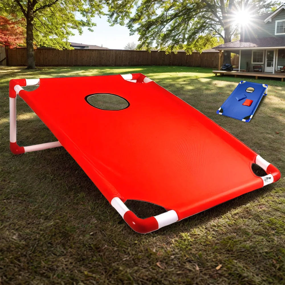 Outdoor Portable Cornhole Board Set with 3 Red 3 Blue Bags