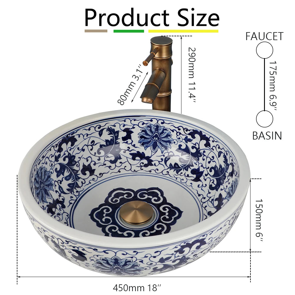 Ceramic Bathroom Vessel Sink