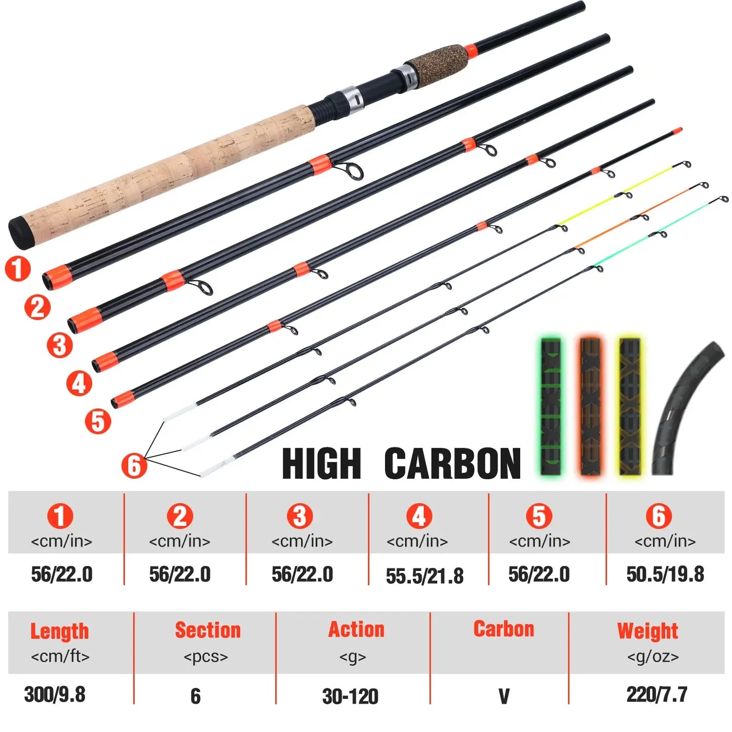 Carbon Fiber Travel Rod Fishing Tackle