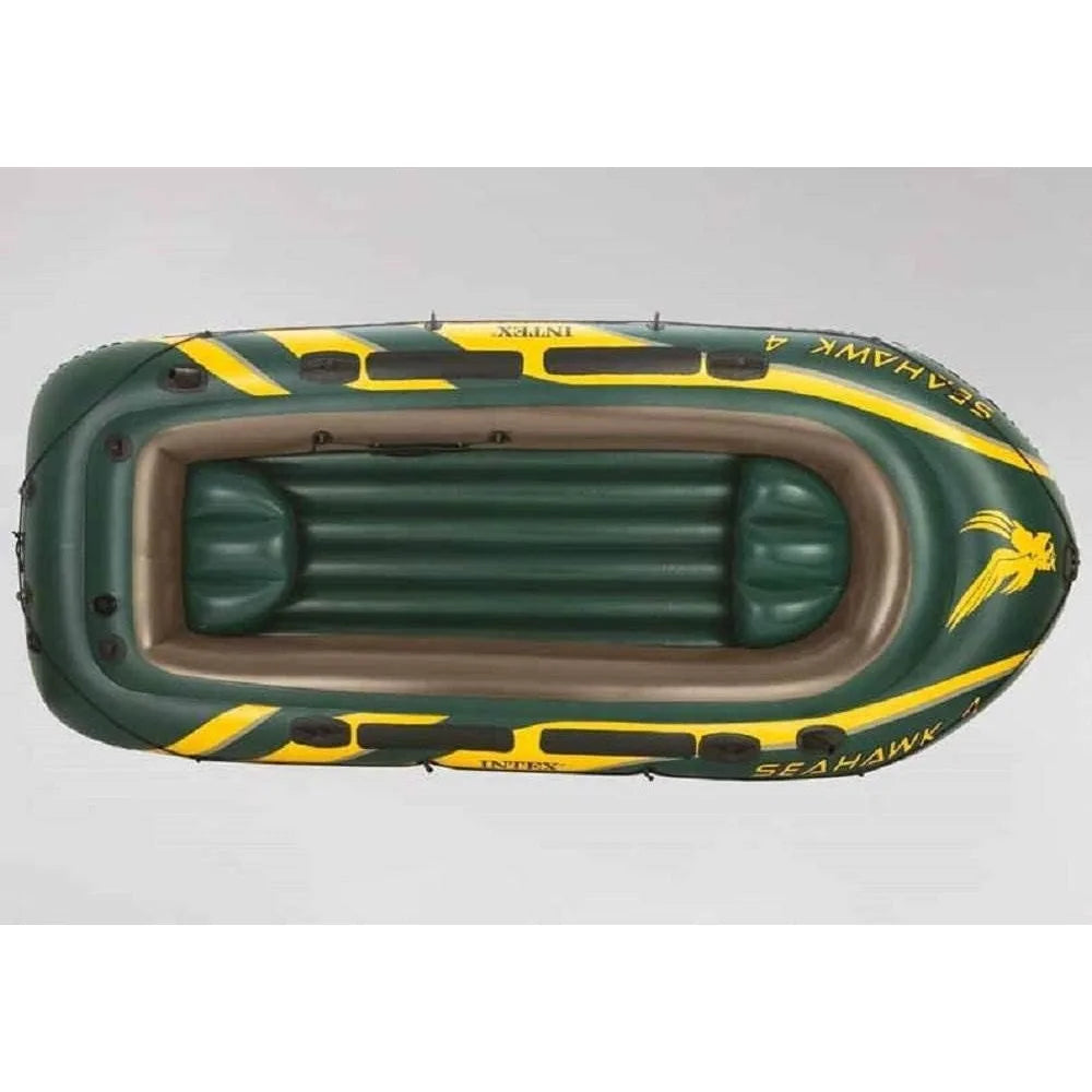 Inflatable Boat: Includes Deluxe Aluminum Oars and High-Output Pump – SuperStrong PVC