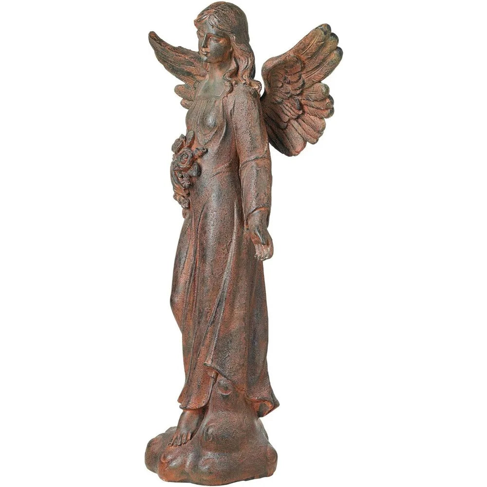 Large Tall English Tudor Angel Garden Statue Sculpture