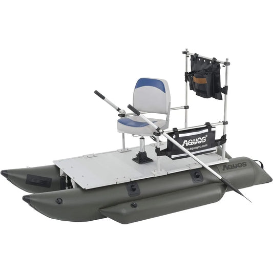 Heavy-Duty for One Series 8.8plus ft / 10.2plus ft Inflatable Pontoon Boat with Stainless Steel Guard Bar and Folding Seat