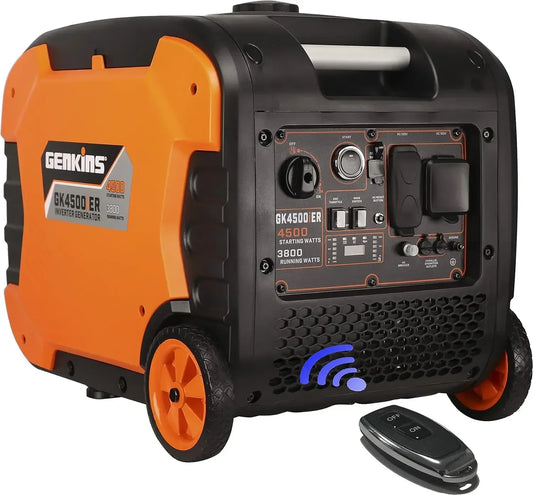 4500 Watt Portable Inverter Generator Electric Start + Remote Controller Ultra Quiet RV Ready Camper Friendly