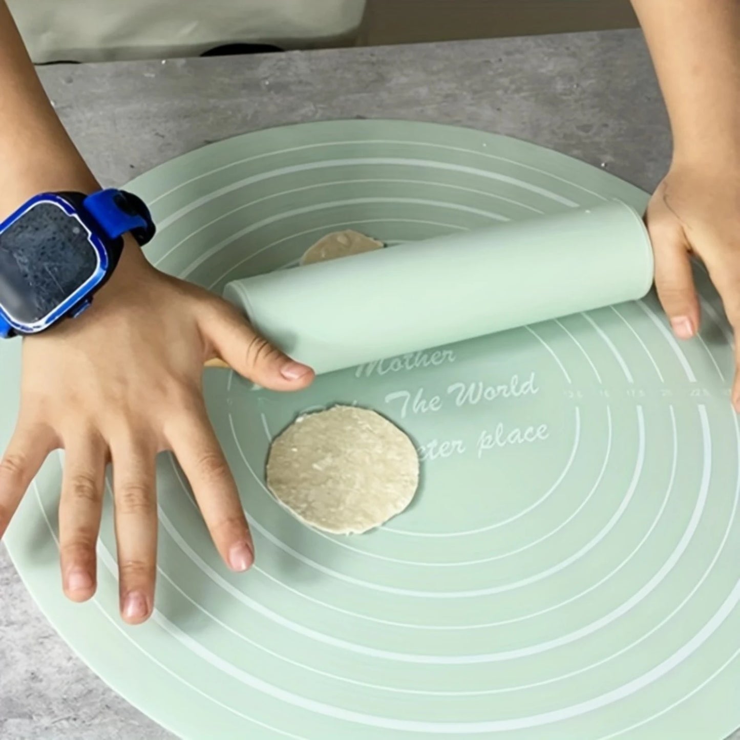 Premium Silicone Dough Roller & Non-Stick Baking Mat Set - Food Grade, Perfect For  Chefs