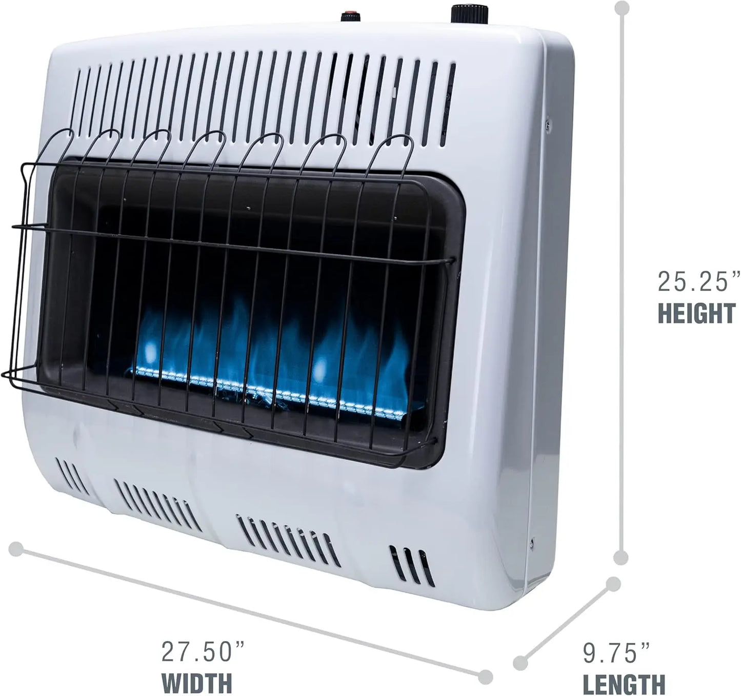 30,000 BTU Blue Flame Vent Free Propane Heater