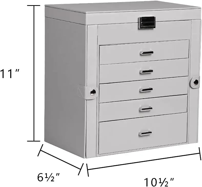 Large Jewelry Box,6-Tier with Lock