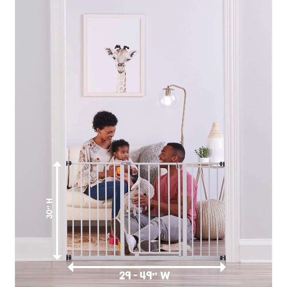 Easy Open 47-Inch Super Wide Walk Thru Baby Gate