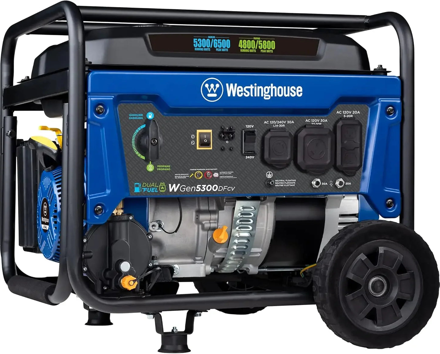 6500 Watt Dual Fuel Home Backup Portable Generator