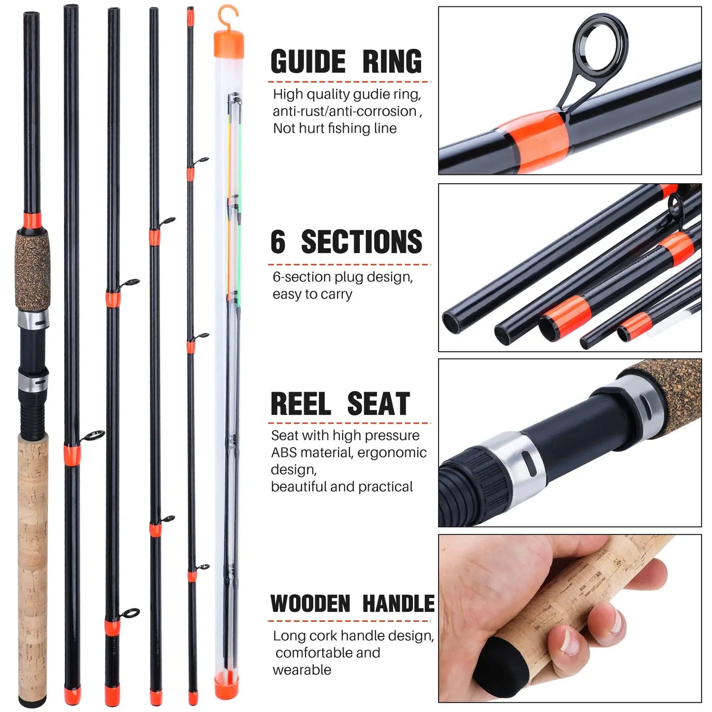 Carbon Fiber Travel Rod Fishing Tackle